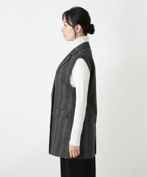 Leilian / レリアン テーラードジャケット | 千鳥格子柄ダブルベスト | 詳細8