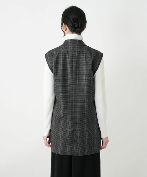 Leilian / レリアン テーラードジャケット | 千鳥格子柄ダブルベスト | 詳細9