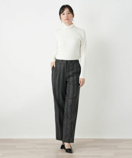 Leilian / レリアン その他パンツ | 千鳥格子柄ワイドパンツ | 詳細1