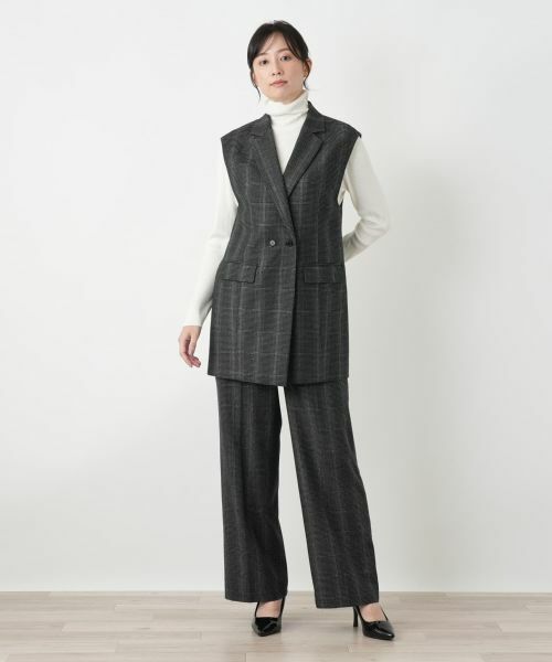 Leilian / レリアン その他パンツ | 千鳥格子柄ワイドパンツ | 詳細4