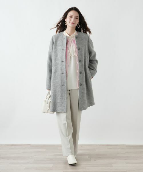 Leilian / レリアン その他アウター | カシミヤノーカラーコート【25年11月カタログ】 | 詳細3