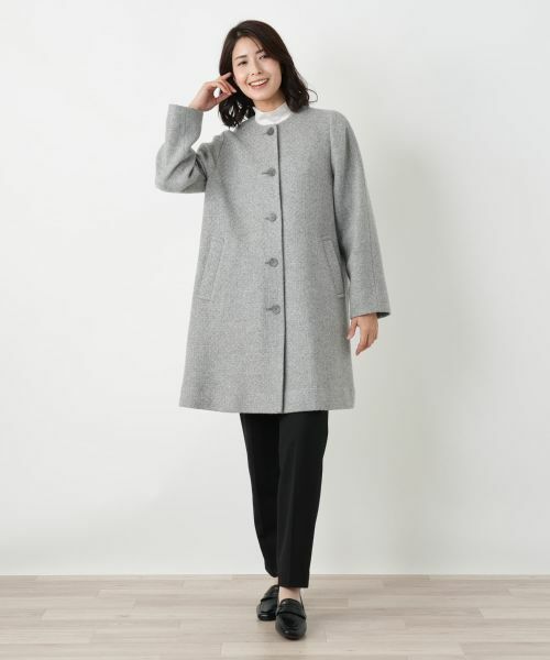 Leilian / レリアン その他アウター | カシミヤノーカラーコート【25年11月カタログ】 | 詳細30