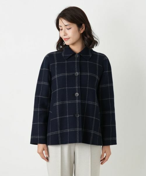 Leilian / レリアン その他アウター | ウィンドウペンショールカラーコート【25年11月カタログ】 | 詳細30