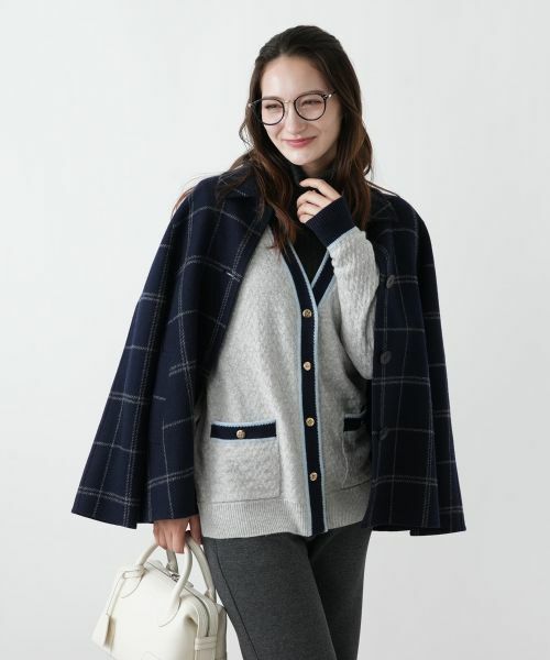 Leilian / レリアン その他アウター | ウィンドウペンショールカラーコート【25年11月カタログ】 | 詳細4