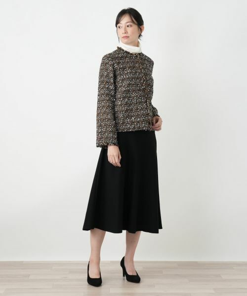 Leilian / レリアン テーラードジャケット | ツイードノーカラージャケット | 詳細1