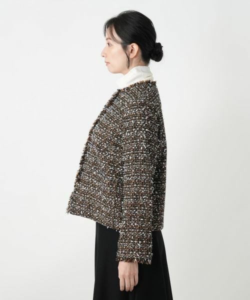 Leilian / レリアン テーラードジャケット | ツイードノーカラージャケット | 詳細5
