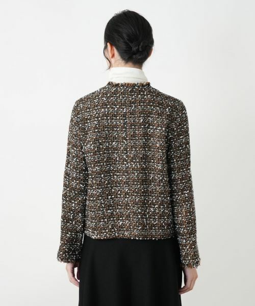 Leilian / レリアン テーラードジャケット | ツイードノーカラージャケット | 詳細6
