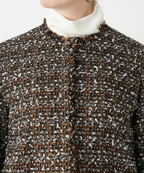 Leilian / レリアン テーラードジャケット | ツイードノーカラージャケット | 詳細7