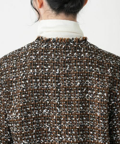 Leilian / レリアン テーラードジャケット | ツイードノーカラージャケット | 詳細8