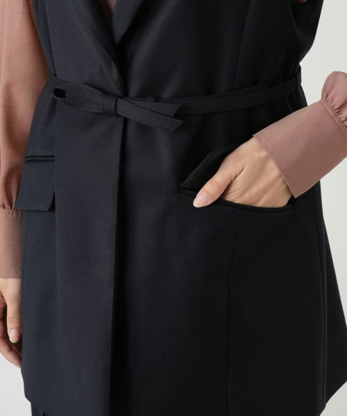 Leilian / レリアン テーラードジャケット | ラペルドロングベスト | 詳細11