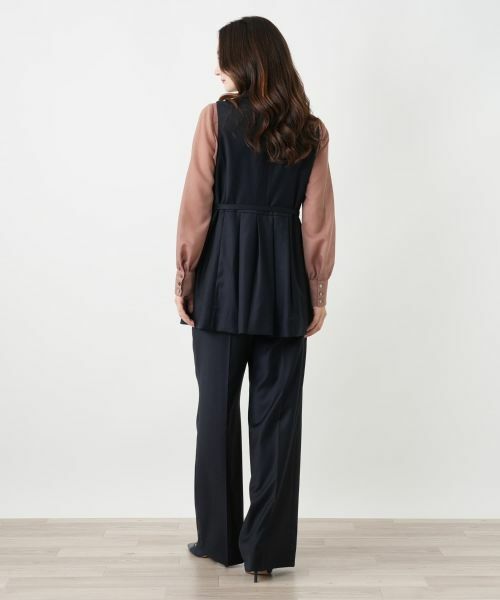 Leilian / レリアン テーラードジャケット | ラペルドロングベスト | 詳細3