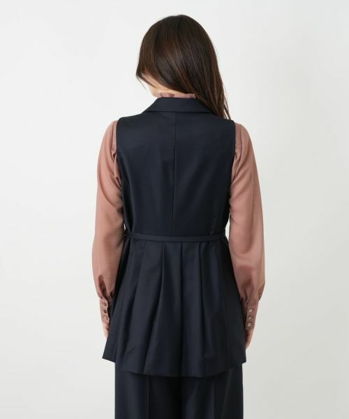 Leilian / レリアン テーラードジャケット | ラペルドロングベスト | 詳細7
