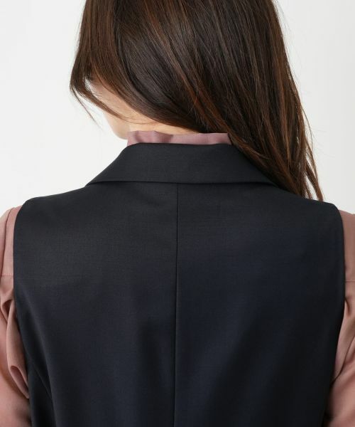 Leilian / レリアン テーラードジャケット | ラペルドロングベスト | 詳細9