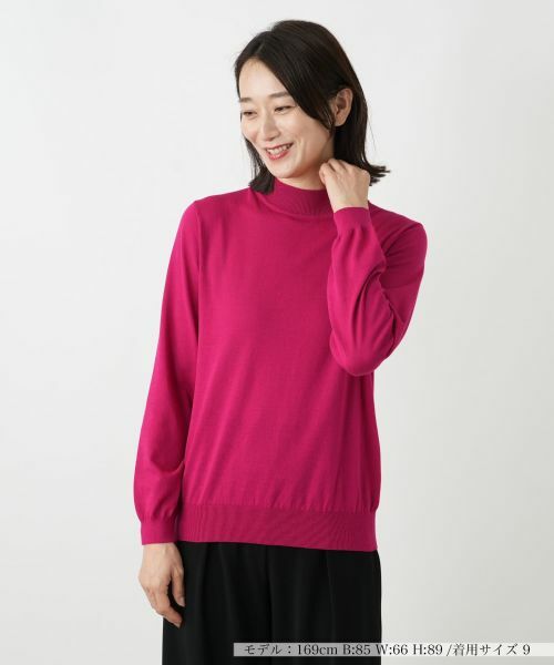 Leilian/レリアン アメリカンシーアイランドコットンハイネックニット【25年10月カタログ】 ボルドー系 11(L) Leilian/レリアン アメリカンシーアイランドコットンハイネックニット【25年10月カタログ】 ボルドー系 11(L)