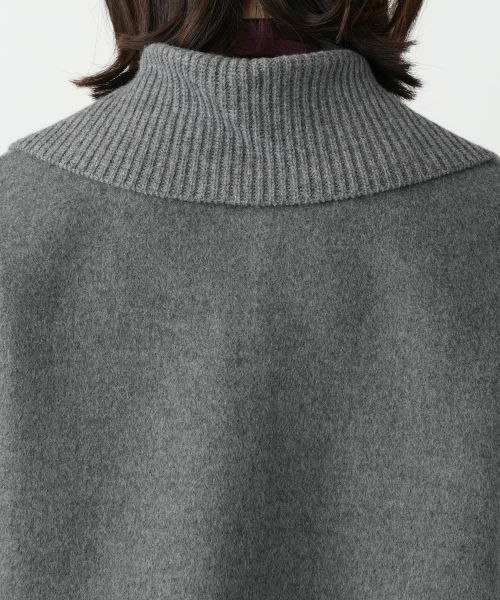 Leilian / レリアン テーラードジャケット | ニット切替ジップジャケット | 詳細11