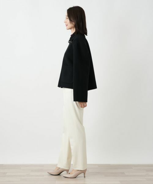 Leilian / レリアン テーラードジャケット | ニット切替ジップジャケット | 詳細2