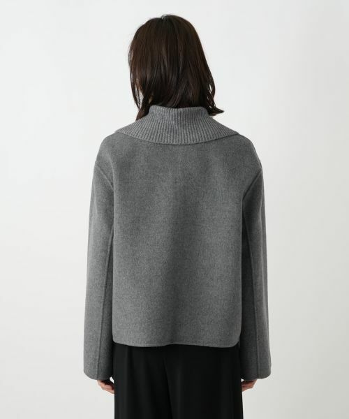 Leilian / レリアン テーラードジャケット | ニット切替ジップジャケット | 詳細9