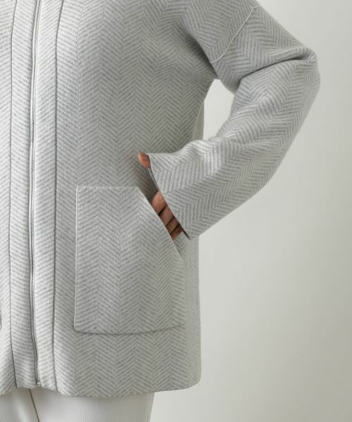 Leilian / レリアン テーラードジャケット | ヘリンボーンニットジャケット【25年10月カタログ】 | 詳細11