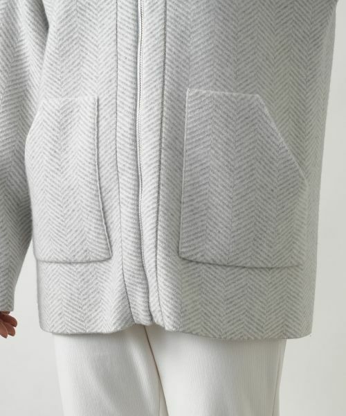 Leilian / レリアン テーラードジャケット | ヘリンボーンニットジャケット【25年10月カタログ】 | 詳細12