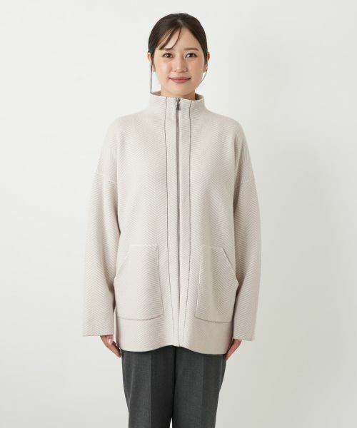 Leilian / レリアン テーラードジャケット | ヘリンボーンニットジャケット【25年10月カタログ】 | 詳細22