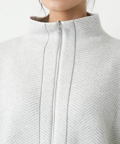 Leilian / レリアン テーラードジャケット | ヘリンボーンニットジャケット【25年10月カタログ】 | 詳細8