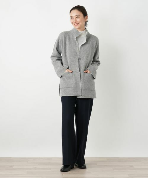 Leilian / レリアン テーラードジャケット | リバーシブルハイネックジャケット【LE TRICOT PERUGIA】 | 詳細1