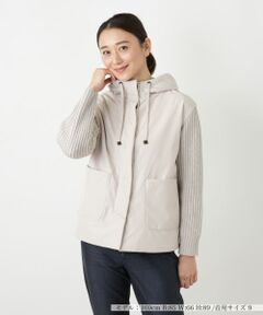 Leilian / レリアン その他アウター | 異素材切替フーデッドジャケット【LE TRICOT PERUGIA】