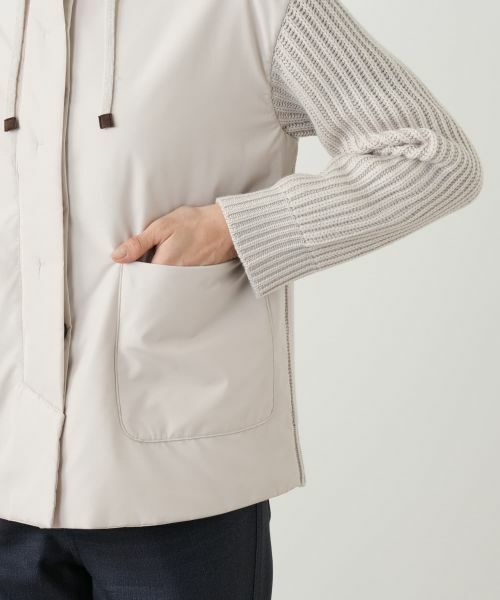 Leilian / レリアン その他アウター | 異素材切替フーデッドジャケット【LE TRICOT PERUGIA】 | 詳細12