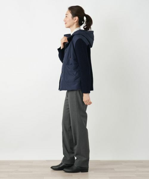 Leilian / レリアン その他アウター | 異素材切替フーデッドジャケット【LE TRICOT PERUGIA】 | 詳細2