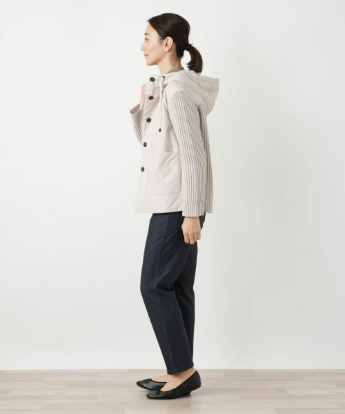 Leilian / レリアン その他アウター | 異素材切替フーデッドジャケット【LE TRICOT PERUGIA】 | 詳細5