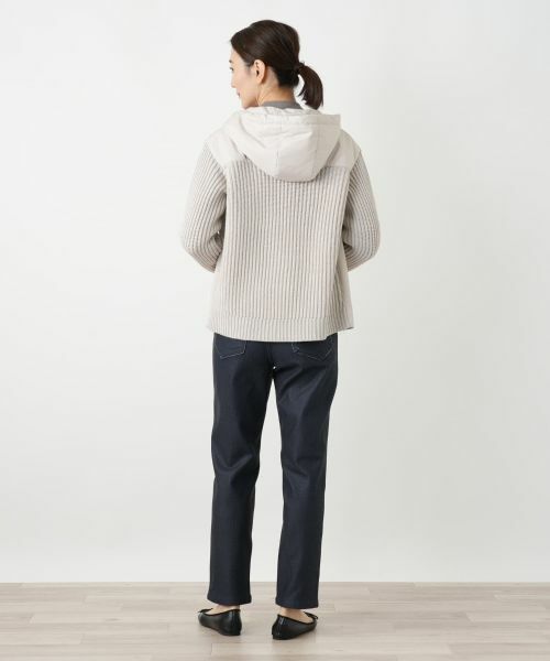 Leilian / レリアン その他アウター | 異素材切替フーデッドジャケット【LE TRICOT PERUGIA】 | 詳細6
