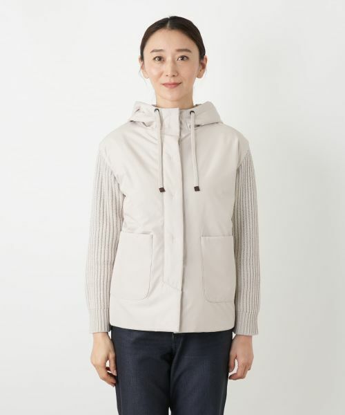 Leilian / レリアン その他アウター | 異素材切替フーデッドジャケット【LE TRICOT PERUGIA】 | 詳細7