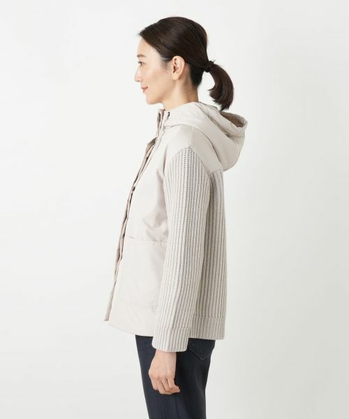Leilian / レリアン その他アウター | 異素材切替フーデッドジャケット【LE TRICOT PERUGIA】 | 詳細8