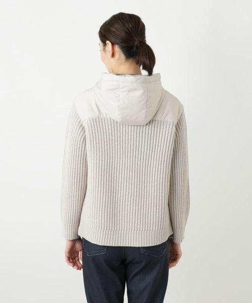 Leilian / レリアン その他アウター | 異素材切替フーデッドジャケット【LE TRICOT PERUGIA】 | 詳細9