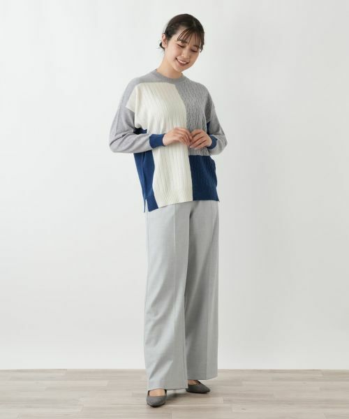 Leilian / レリアン ニット・セーター | カラーブロッククルーネックニット | 詳細4