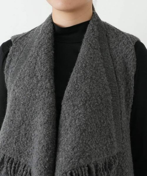 Leilian / レリアン テーラードジャケット | フリンジニットベスト | 詳細10