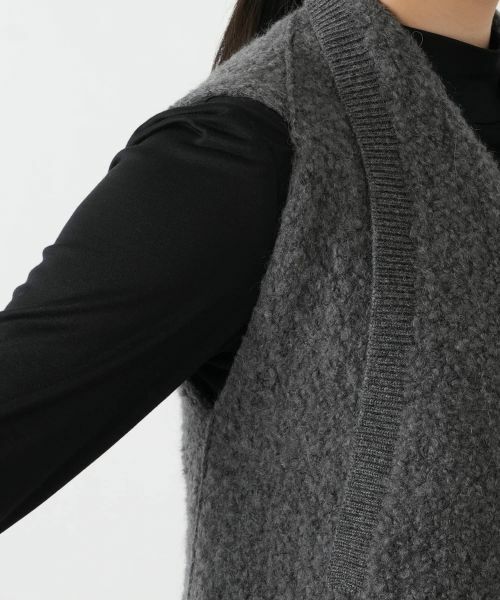 Leilian / レリアン テーラードジャケット | フリンジニットベスト | 詳細12