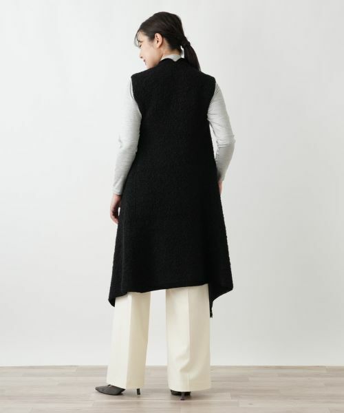 Leilian / レリアン テーラードジャケット | フリンジニットベスト | 詳細3