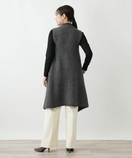 Leilian / レリアン テーラードジャケット | フリンジニットベスト | 詳細6