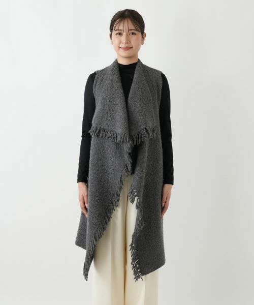 Leilian / レリアン テーラードジャケット | フリンジニットベスト | 詳細7