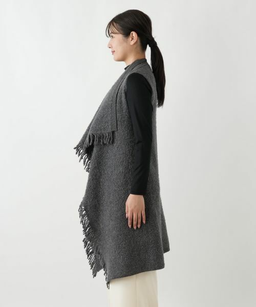Leilian / レリアン テーラードジャケット | フリンジニットベスト | 詳細8
