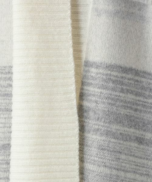 Leilian / レリアン カーディガン・ボレロ | ボーダーノーボタンカーディガン | 詳細11