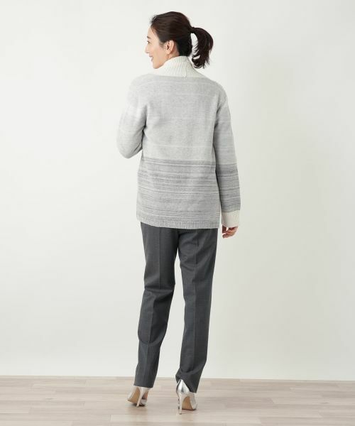 Leilian / レリアン カーディガン・ボレロ | ボーダーノーボタンカーディガン | 詳細3