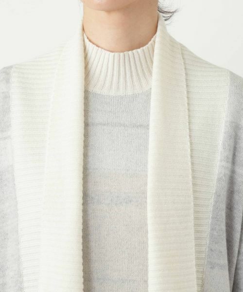 Leilian / レリアン カーディガン・ボレロ | ボーダーノーボタンカーディガン | 詳細7