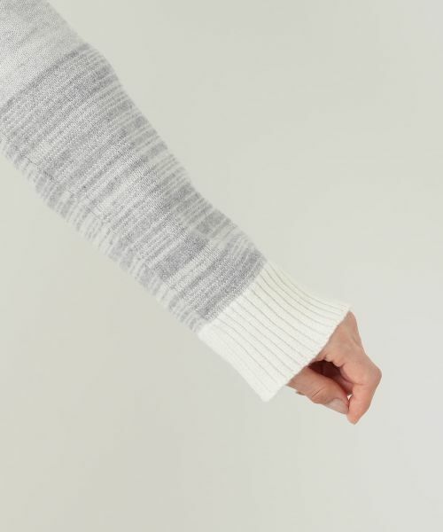 Leilian / レリアン カーディガン・ボレロ | ボーダーノーボタンカーディガン | 詳細9