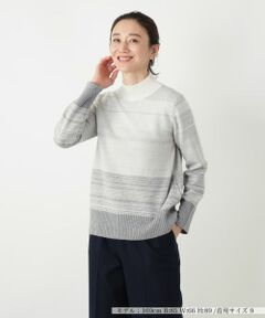 Leilian / レリアン ニット・セーター | ボーダーハイネックニット