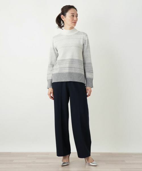 Leilian / レリアン ニット・セーター | ボーダーハイネックニット | 詳細1
