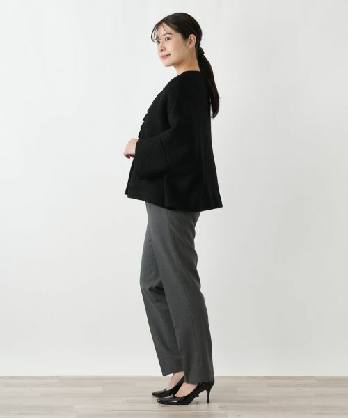 Leilian / レリアン テーラードジャケット | ポンチョ風ノーカラージャケット | 詳細2