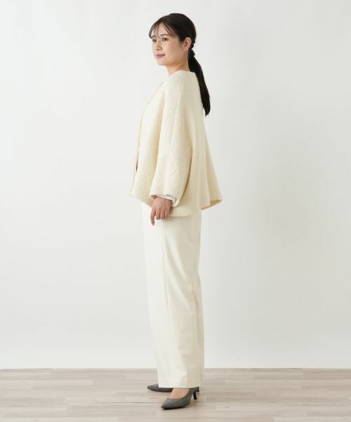 Leilian / レリアン テーラードジャケット | ポンチョ風ノーカラージャケット | 詳細5