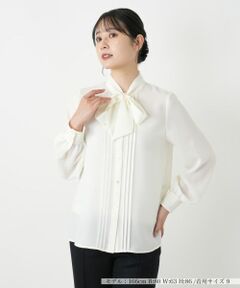 Leilian / レリアン シャツ・ブラウス | ピンタックボウタイブラウス【ROCHAS Premiere】